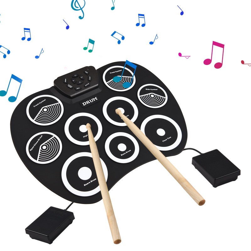 Djembe Hand Drum - Electronic Drum Set Hand-rolled Drum 9-pad