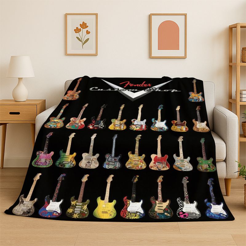 Musical Instrument Logo - Retro Fender Guitar Logo Instruments Music