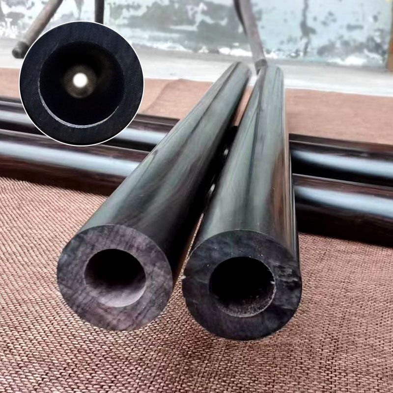 Wooden Flute Native - Black Ebony Hollow Wood Tube Cylindrical