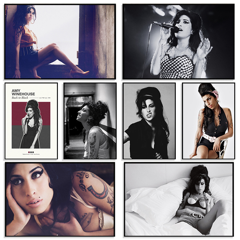 Musical Instrument Painting - British Female Singer Amy Winehouse Photography