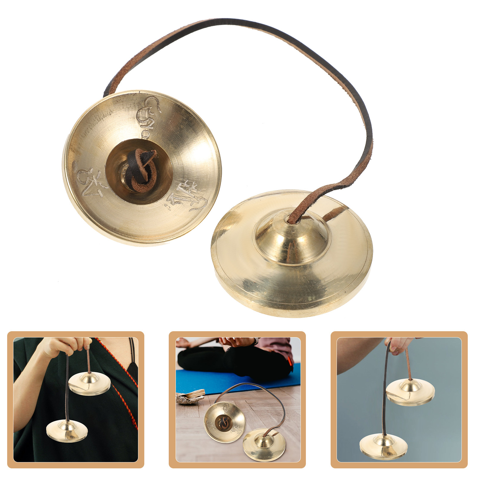 Copper Cymbal Bell Hand Vintag - огляд і ціна Musical Instrument With Hand