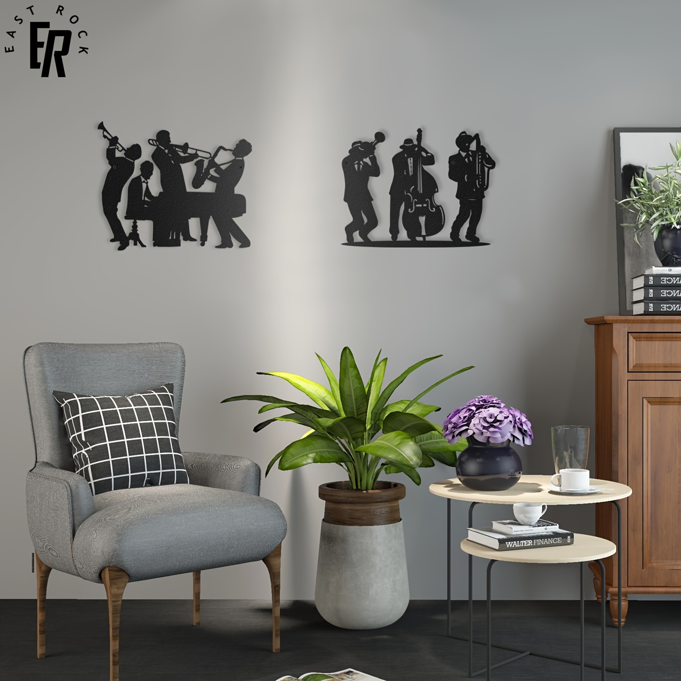 Metal Musician Silhouette Wall - огляд і ціна Musical Instrument Logo