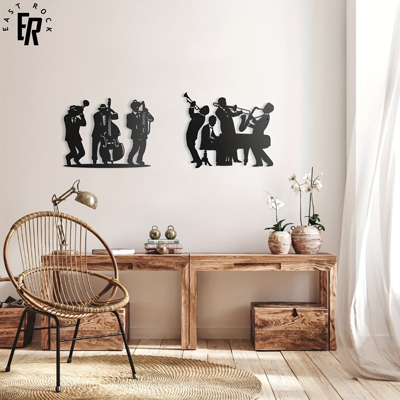 Metal Musician Silhouette Wall - огляд і ціна Musical Instrument Logo