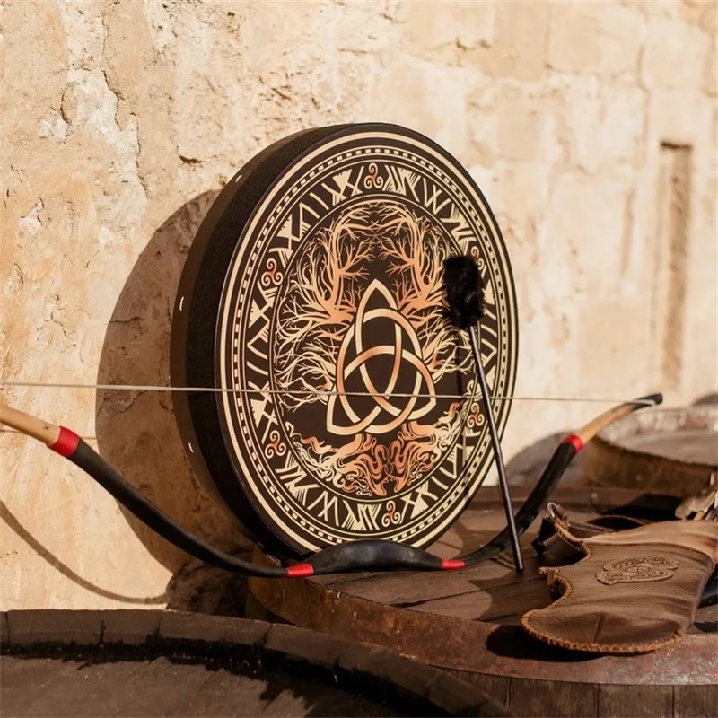 25CM Shaman Celtic Drum Vintag - огляд і ціна Musical Instrument Tambourine