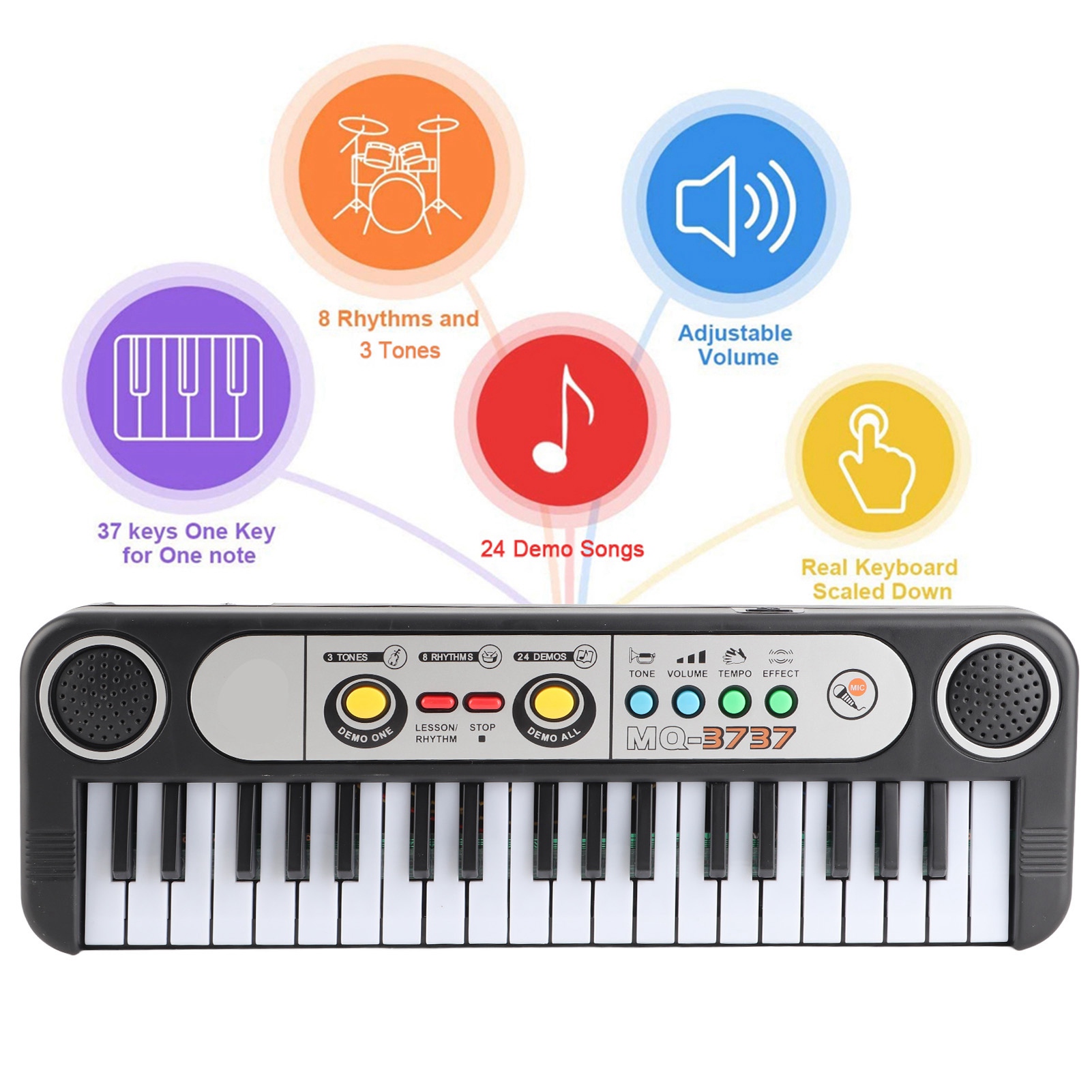 37 Keys Electric Digital Key B - огляд і ціна Musical Instrument Gif