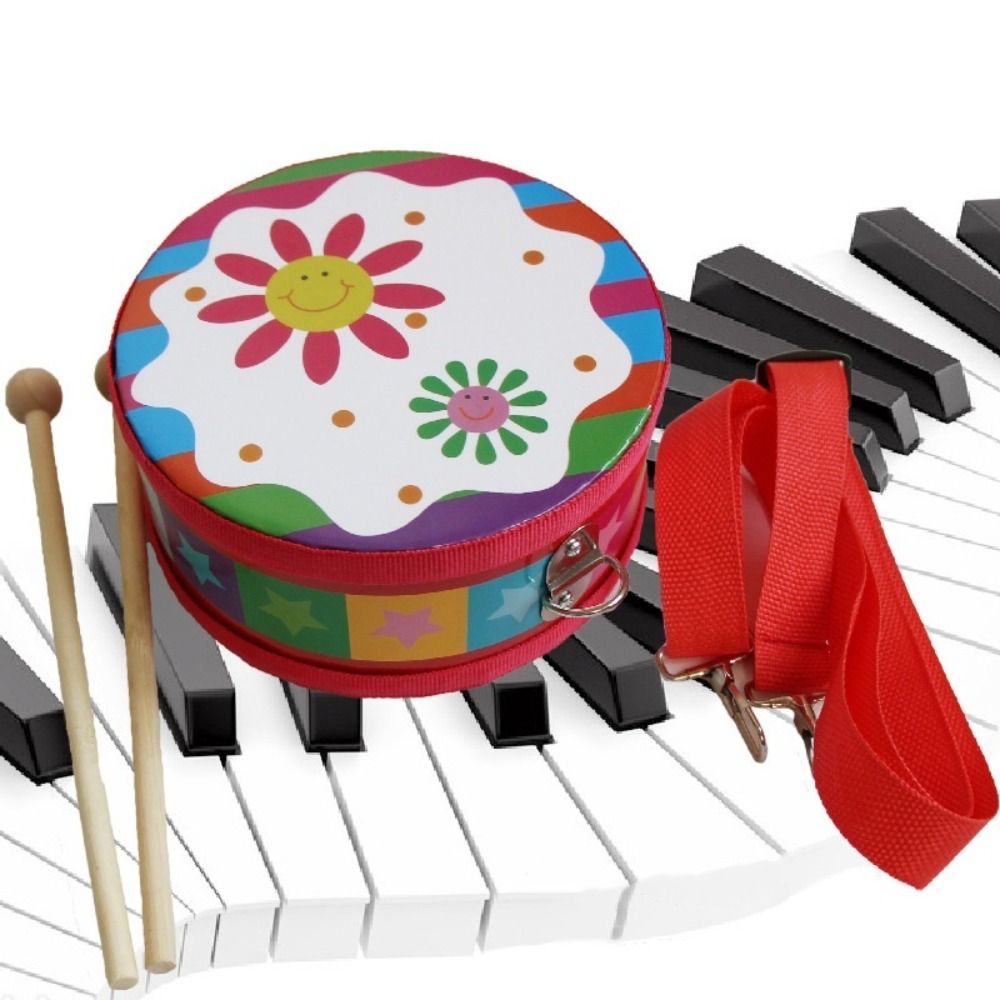 Wooden Children's Drum Double  - огляд і ціна Musical Instrument With Hand