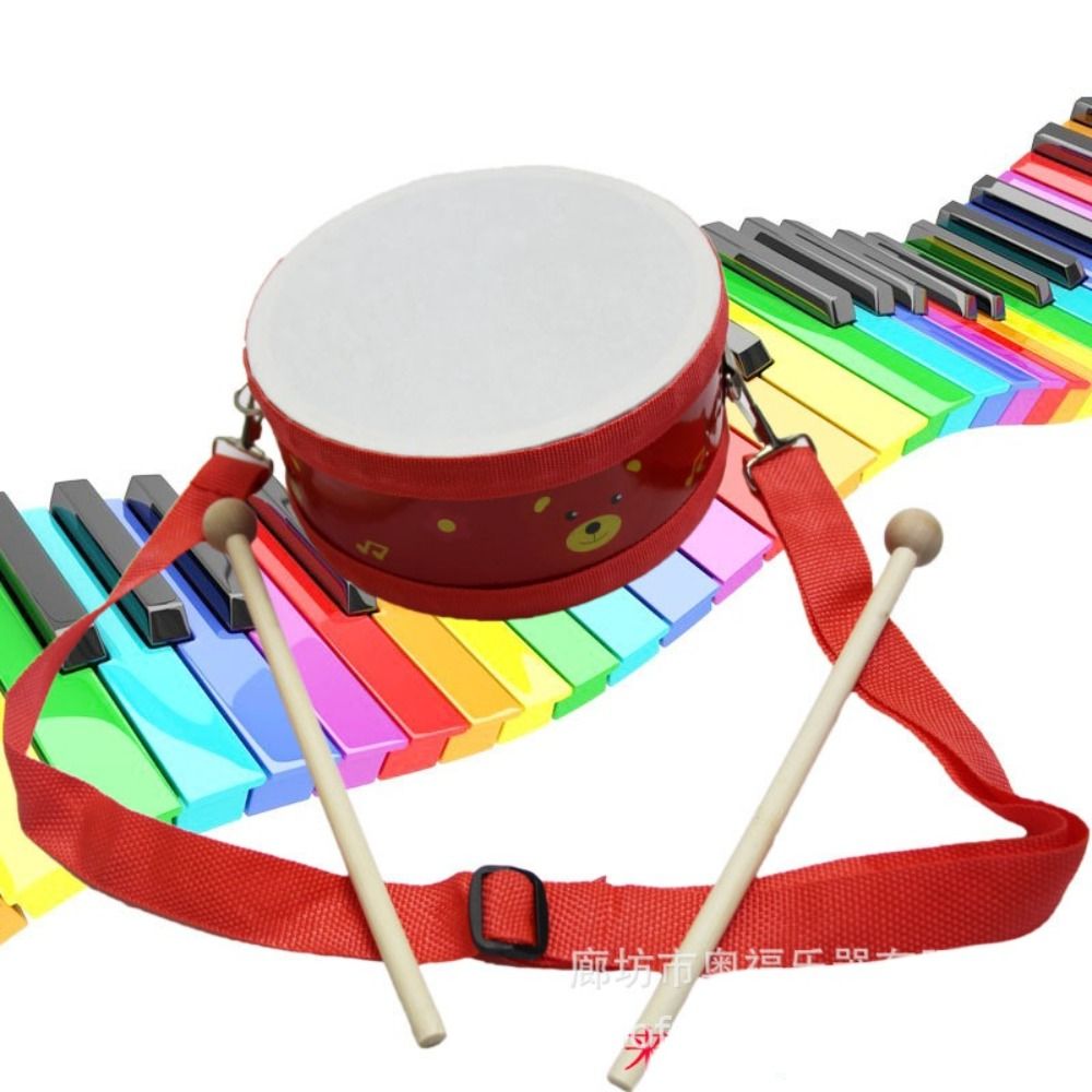 Wooden Children's Drum Double  - огляд і ціна Musical Instrument With Hand