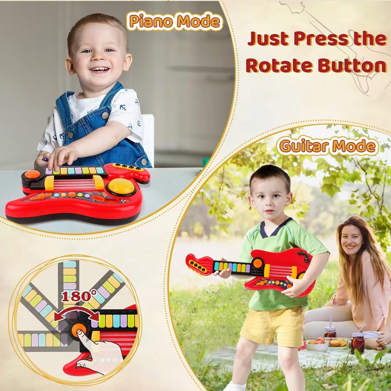 2 In 1 Electric Kids Guitar To - огляд і ціна Musical Instrument Drawing