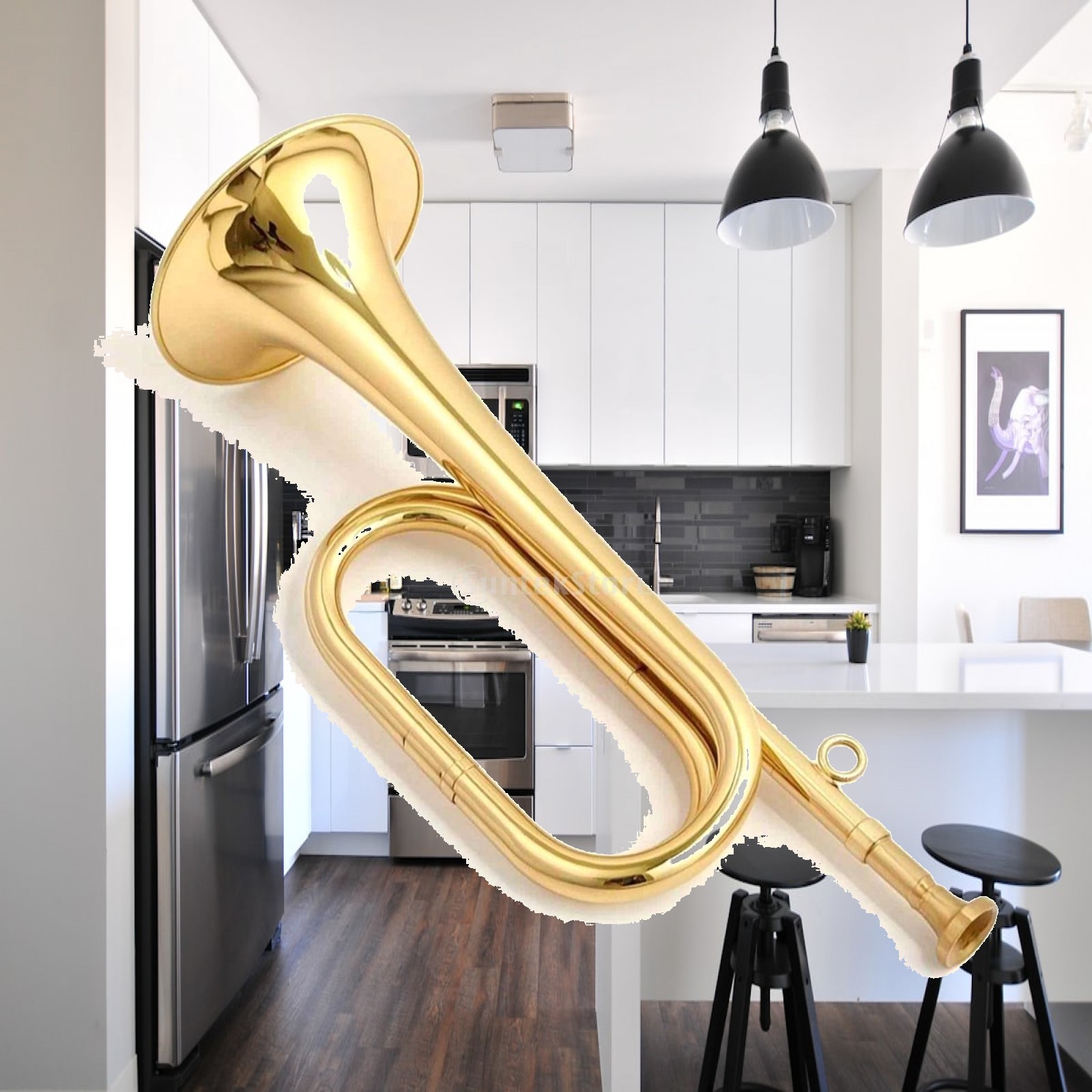 Mini Brass Musical Instrument  - огляд і ціна Musical Instrument Bugle