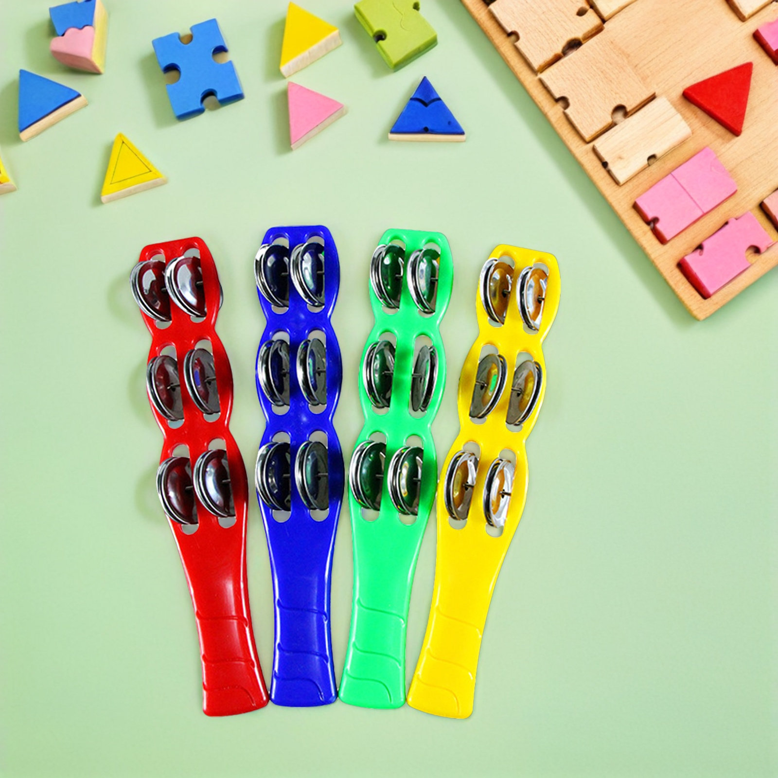 4Pcs Jingle Sticks Plastic Col - огляд і ціна Musical Instrument Tambourine