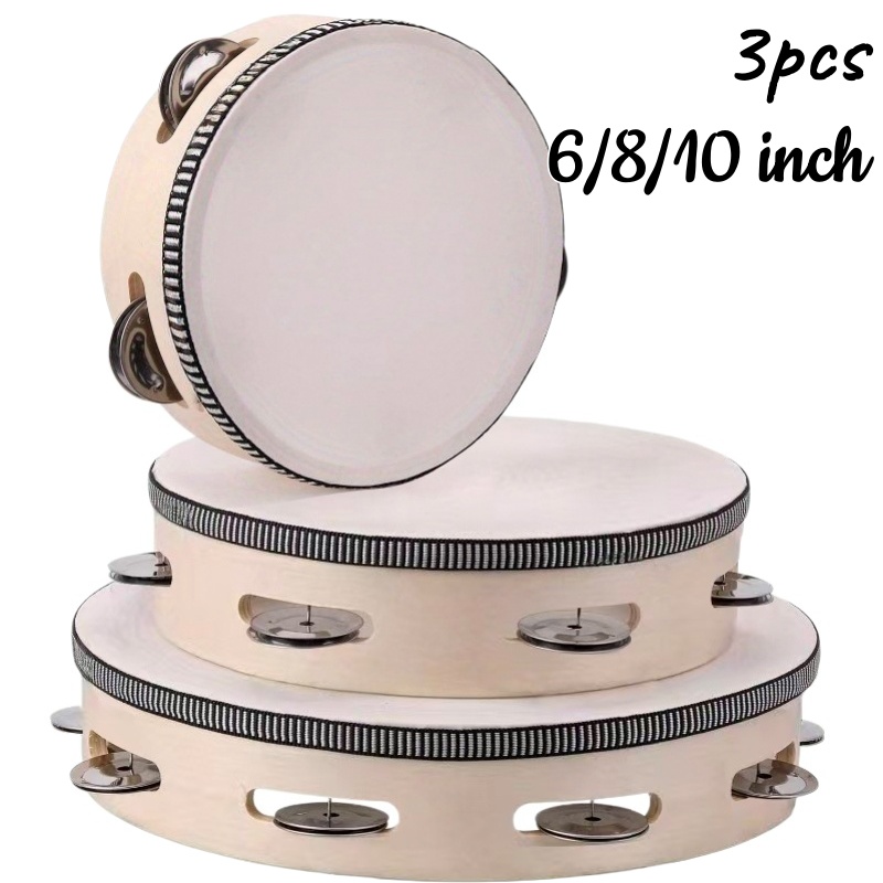 1/3pcs Wooden Tambourine 6/8/1 - огляд і ціна Musical Instrument Tambourine