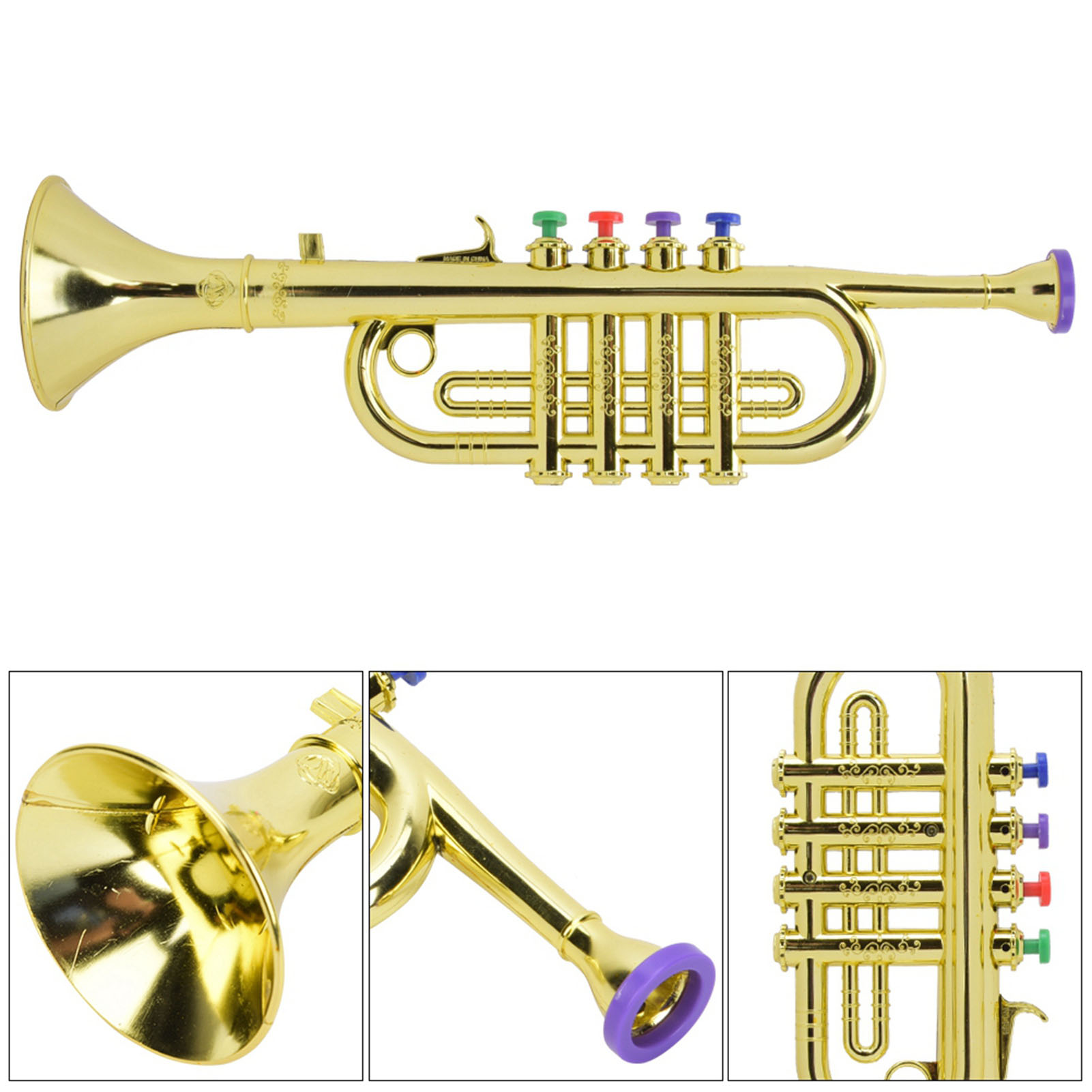 Kid Trumpet Golden Coated Plas - огляд і ціна Musical Instrument Drawing