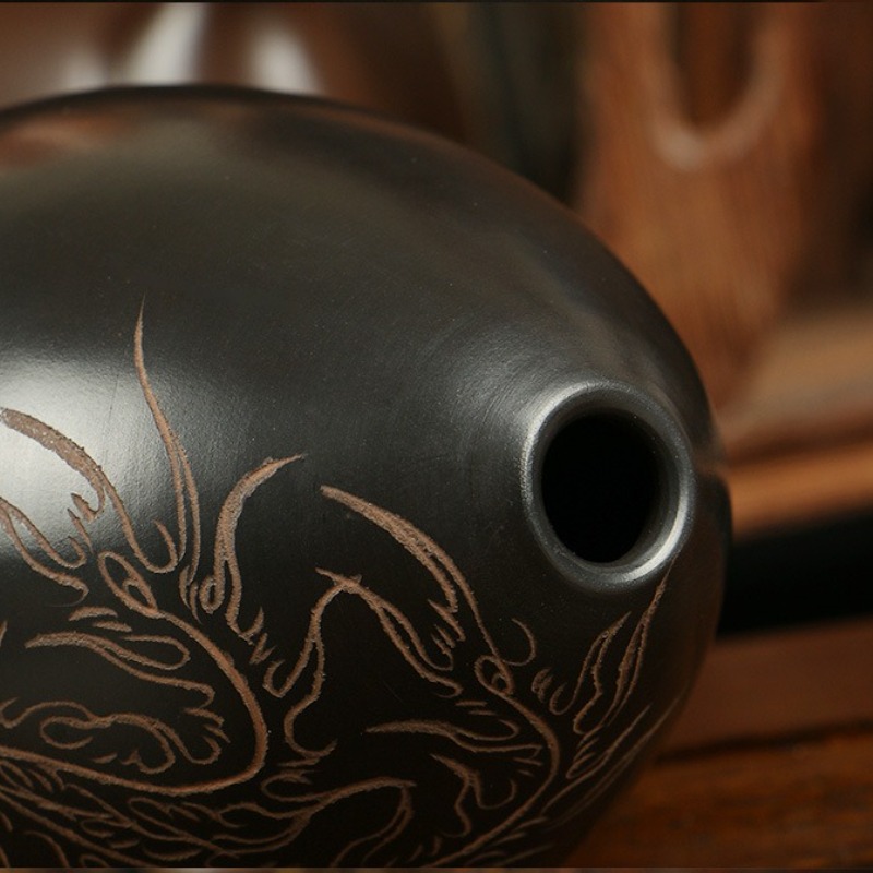 8 Holes Ocarina Black Portable - огляд і ціна Musical Instrument Drawing