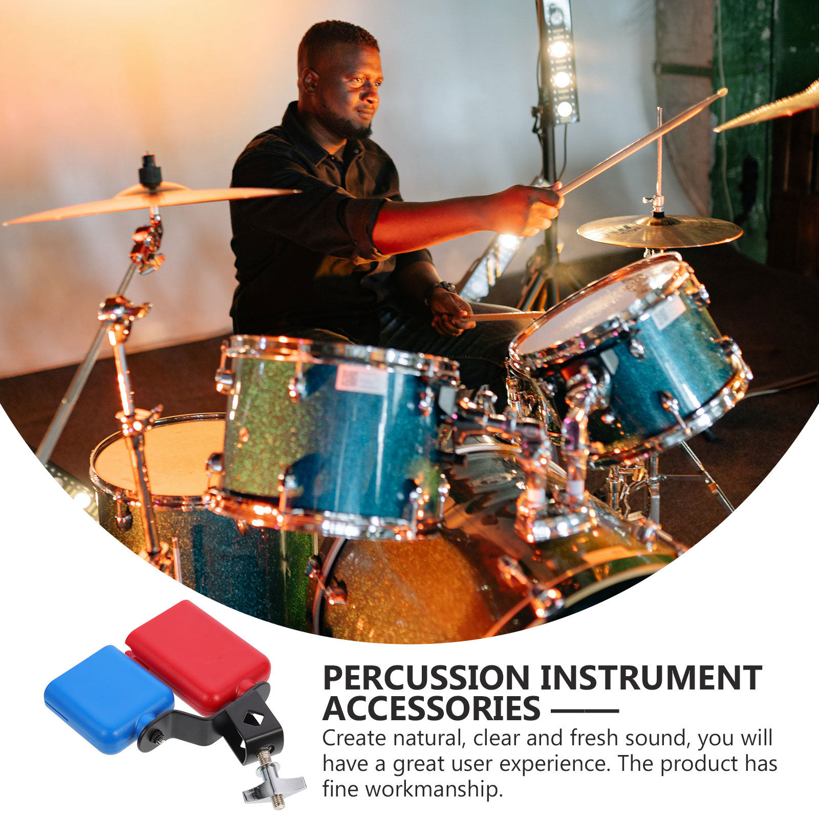 Professional Dual Cowbell Perc - огляд і ціна Musical Instrument With Hand
