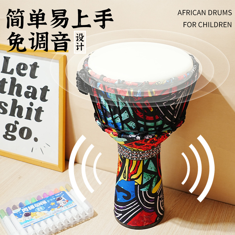 PVC African drum sheepskin 8 i - огляд і ціна Musical Instrument With Hand