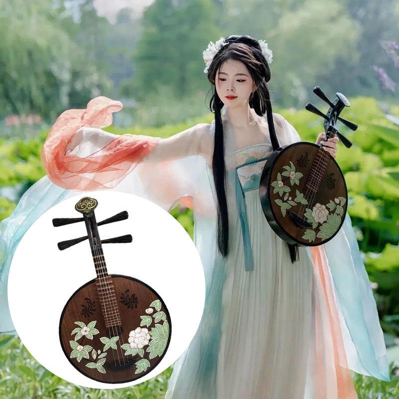 Solid Wood Pipa Chinese Tradit - огляд і ціна Musical Instrument Painting